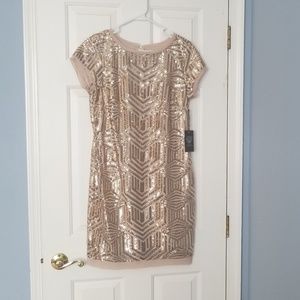 NWT Vince Camuto Geo Sequined Shift Dress
